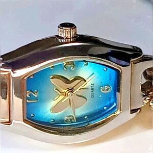 Ladies Butterfly Charm Bracelet Watch